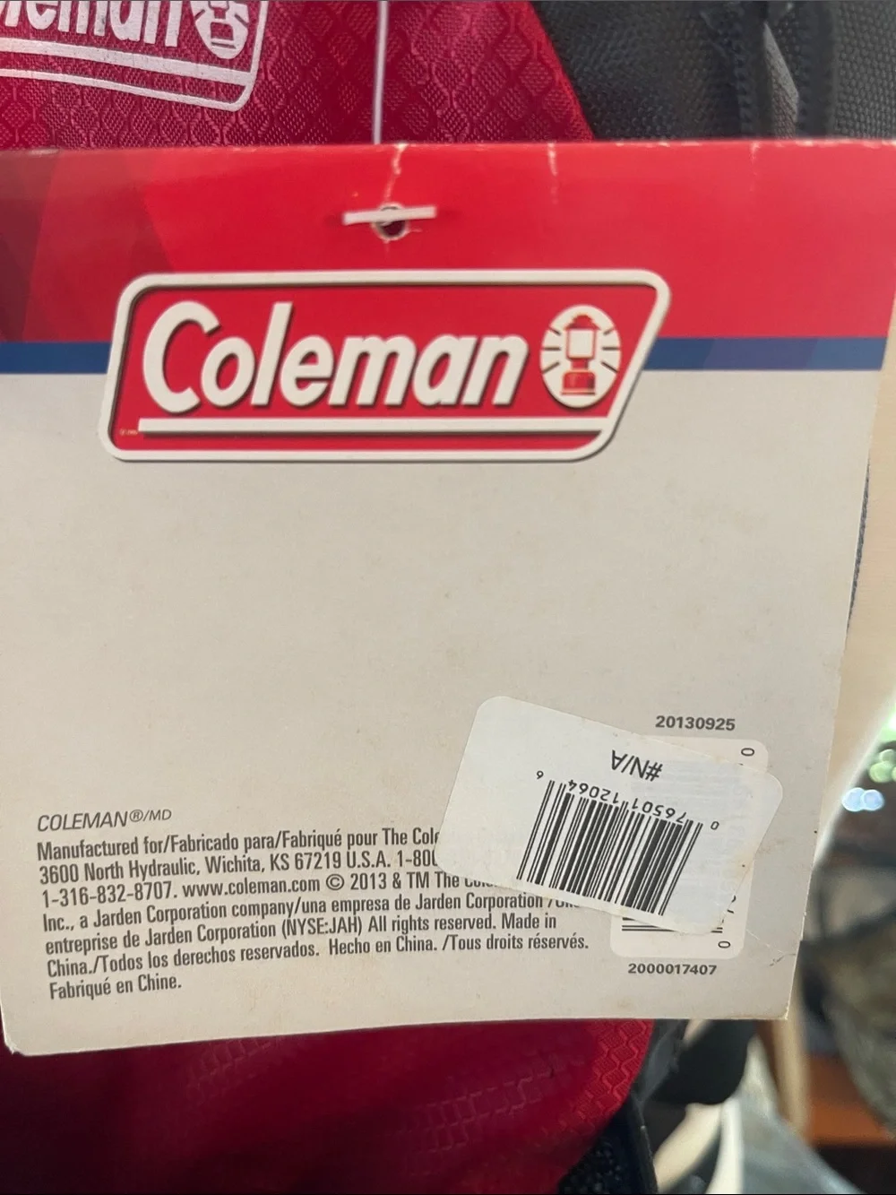 Coleman Comfort Cool Hydration Back Pack w/reservoir in Separate Pouch NWT